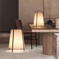 Lámpara de Piso de Estilo Wabi-sabi Moderna Lámpara de Soporte para Habitación con Sombra de Tela - details 1