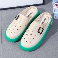 2024 nuevos deslizadores con capucha de suela suave de verano zapatos de playa de madera EVA - details 4