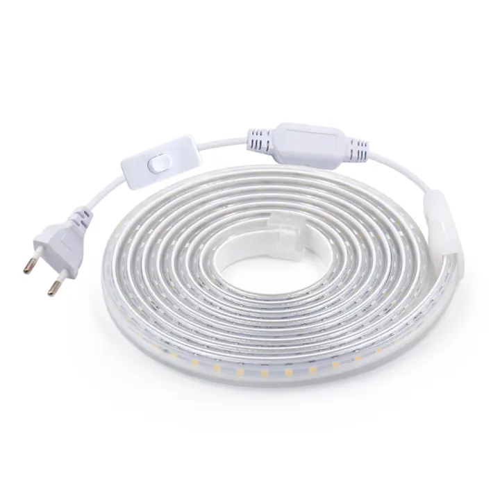 GAHADA Luz de Tira LED de Alta Brillancia con Interruptor EU Plug Cinta LED Flexible Impermeable para Iluminación al Aire Libre 1M-35M - 1