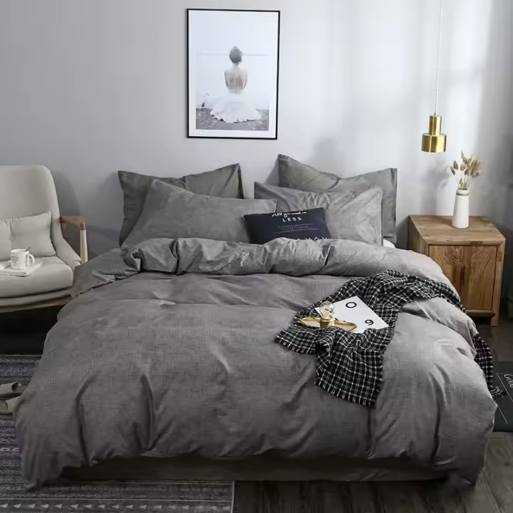 Juego de Cubierta de Edredón de Doble Cara en North America Diseño Simple AB para Cama Doble King Queen Tamaño Quilts Covers Comforter Cubierta de Ropa de Cama - 1