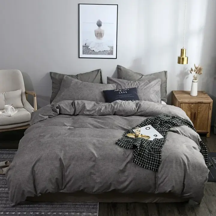 Juego de Cubierta de Edredón de Doble Cara en North America Diseño Simple AB para Cama Doble King Queen Tamaño Quilts Covers Comforter Cubierta de Ropa de Cama - 1