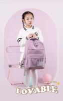 Mochila Escolar De Gran Capacidad Para Niñas, Morada, Rosa, Regalo Para Estudiantes De Primaria - details 4