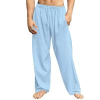 Pantalones sueltos de lino y algodón para hombre, pantalón informal de verano, Color sólido, talla grande, S-5XL - details 15