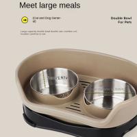 Cuenco para perros de acero inoxidable con deflector, cuenco para comer y beber agua, cuenco de alimentación extraíble, cuenco de agua a prueba de desorden, gran capacidad - details 2