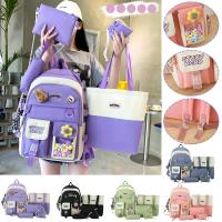 Mochila escolar Kawaii para niños y niñas, bolsa para ordenador portátil, para estudiantes, 5 piezas, 2023 - details 3