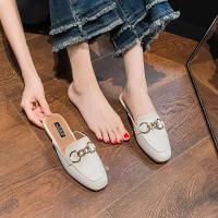 Zapatillas para mujer Mary Jane moda nuevo estilo puntiagudos sandalias de tacón grueso plano - details 1