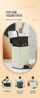 Bote de basura nórdico de acero inoxidable con tapa, contenedor sanitario independiente para cocina, sala de estar, inodoro, 10L - details 2
