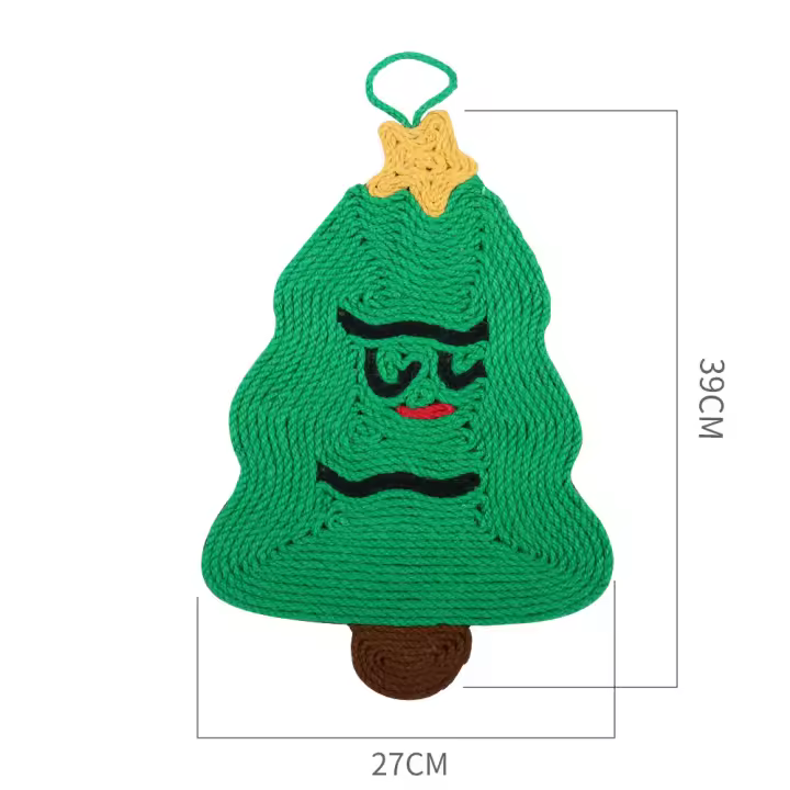 Nueva almohadilla de sisal para árbol de Navidad, tabla rascadora para gatos de sisal auto-hola - 1