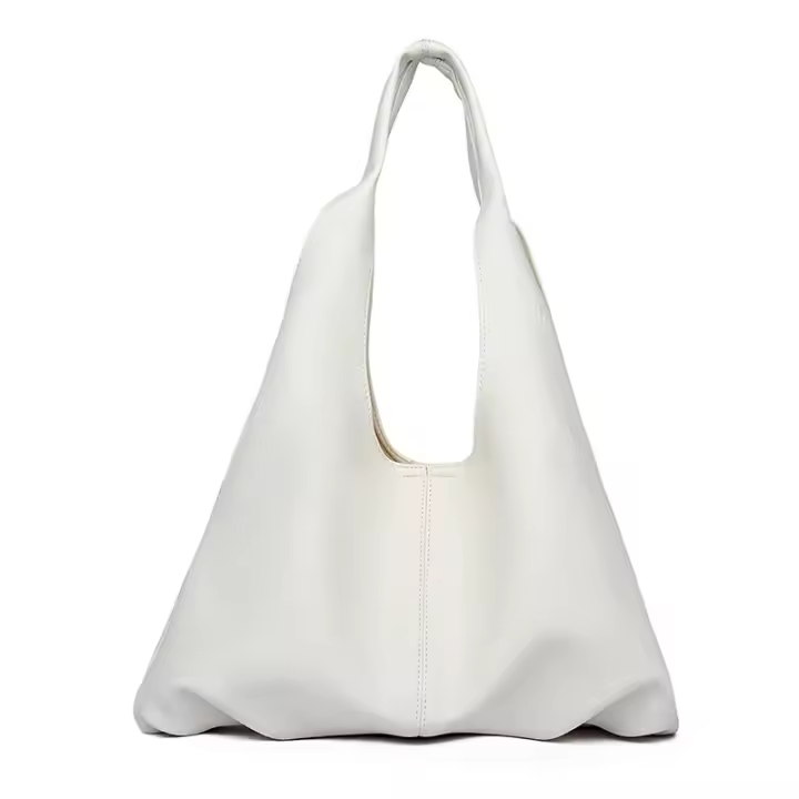 Bolso bandolera grande y suave para mujer, de color sólido, simple, para llevar debajo del brazo. - 1