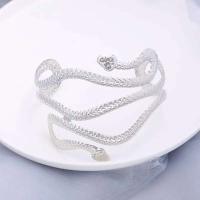 69HB Retro griego romano abierto pulsera de serpiente brazalete superior del brazo Cufrmlet Festival joyería de danza nupcial - details 2