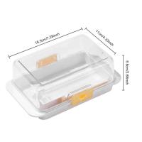 Caja de almacenamiento de queso rectangular sellada con tapa, bandeja de mantequilla de plástico multifuncional para encimera - details 6