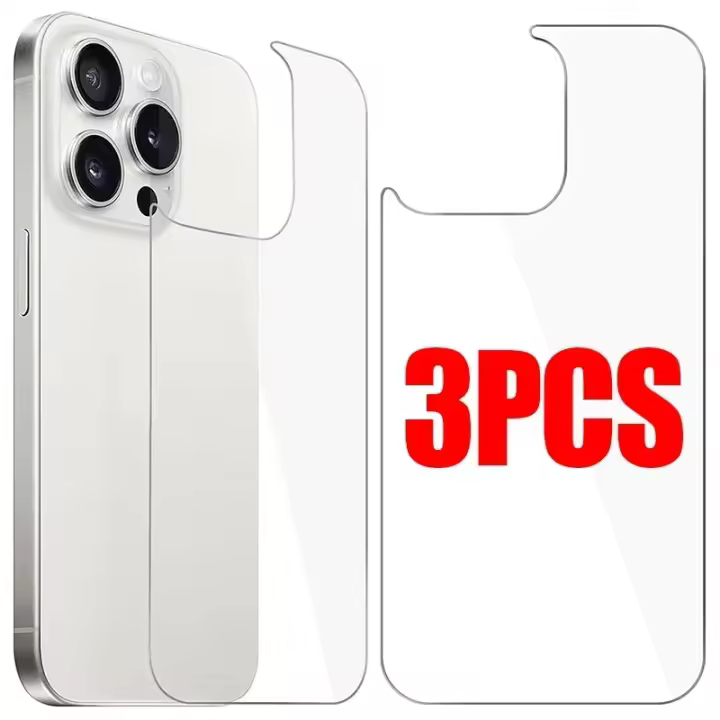 Película protectora de pantalla trasera HD clara anti-arañazos para iPhone 13 Mini, 14, 15, 16Plus, 16Pro Max Accesorios electrónicos - 1