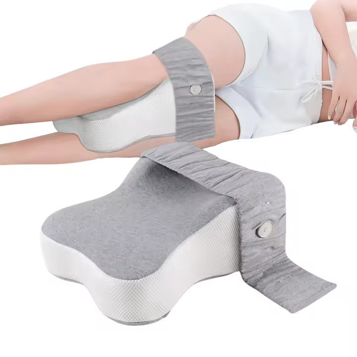 Almohada de pierna y rodilla para dormir de lado con diseño ergonómico, almohada de pierna para el embarazo, dolor de cadera y articulaciones - 1