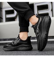 Zapatillas de correr con plataforma para hombre Zapatillas naranjas transpirables de punto informales a la moda Zapatos antideslizantes para deportes al aire libre - details 3