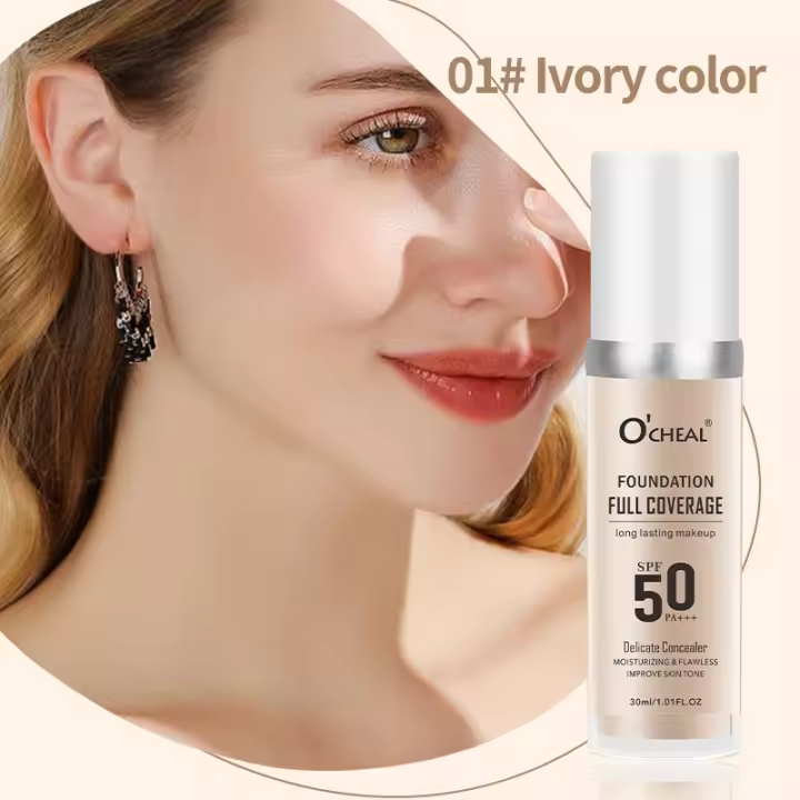 O'CHEAL 50PA +++ crema de base líquida cobertura duradera maquillaje corrector hidratante tono de piel brillante crema de belleza hidratante - 1