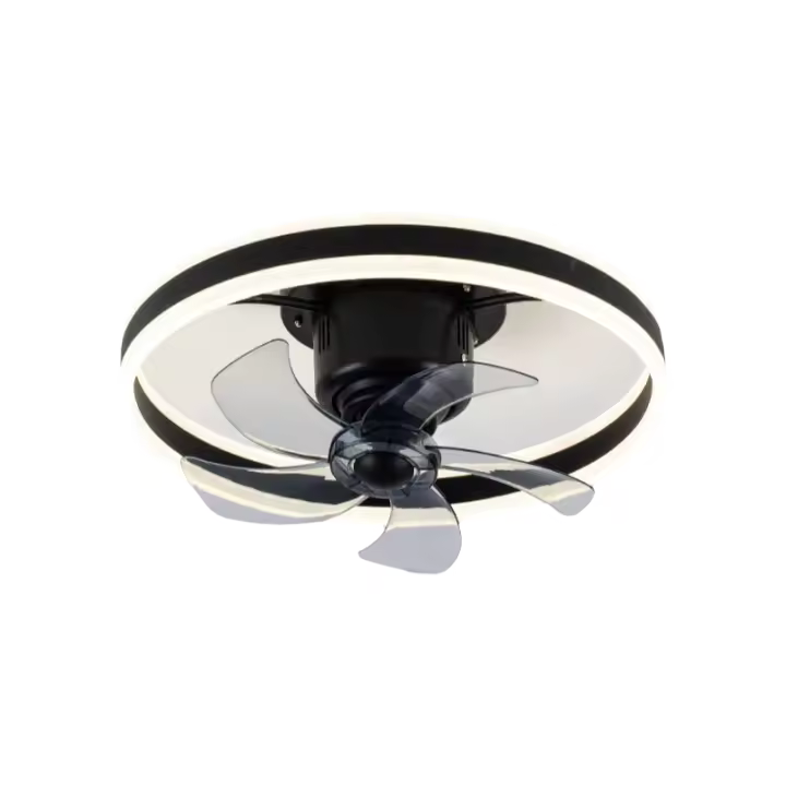 Interior Moderno 360 °   Luz giratoria para ventilador de techo con control remoto, ajuste de velocidad del viento de 6 velocidades, luces LED infinitamente regulables - 1