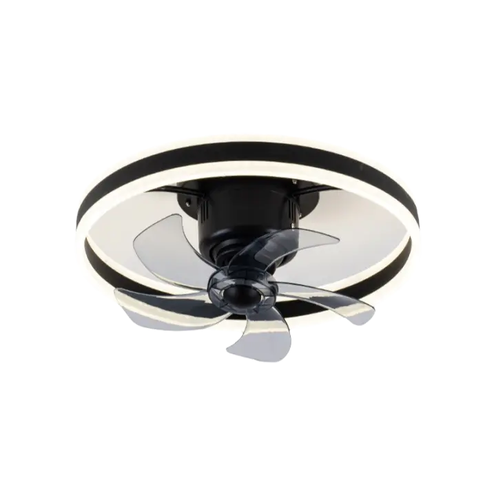 Interior Moderno 360 °   Luz giratoria para ventilador de techo con control remoto, ajuste de velocidad del viento de 6 velocidades, luces LED infinitamente regulables - 1