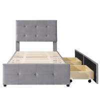 Cama de Almohada Ajustable en Altura 90 x 200 cm Marco de Muebles para Hogar - details 10
