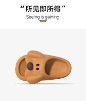 Lindo feliz cachorro zapatillas de las mujeres de verano casa interior pareja baño fresco zapatillas de los hombres pueden usar afuera - details 8