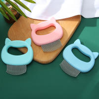 Peine portátil con forma de cabeza de gato para mascotas, cepillo con apertura de Animal pequeño y mediano, con pelo flotante, suministros para perros - details 6