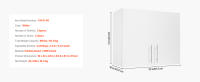 SucceBuy Gabinete de pared para lavandería, organizador de 2 niveles con estante ajustable y puertas dobles, ideal para baño, cocina, garaje y lavandería, 16 x 32 x 24 pulgadas (D x W x H), blanco - details 6