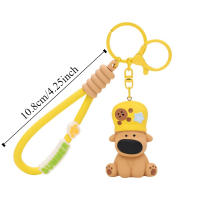 LLavero de perro pequeño de resina, decoración de bolsa antipérdida, colgante de llave de Animal para perro, baratija, llavero de perro de dibujos animados de corazón para niña, regalos pequeños - details 0