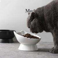 Dispensador de alimentos, cuenco de cerámica para gatos, bonito y creativo cuenco de base alta para mascotas, gran capacidad, antideslizante, alimentador para beber para mascotas, gatitos y cachorros - details 1