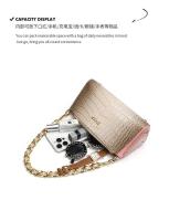 Bolso de mujer de moda Bolso de hombro con patrón de cocodrilo Bolso cruzado de gran capacidad con correa de cadena para damas Mochila de lujo de alta gama - details 3