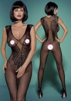 Cuerpo completo transparente de malla para mujer sexy, ropa ajustada transpirable, ropa interior elástica - details 11