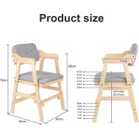 Silla alta escalable de madera natural Ajustable a 3 alturas Resistente hasta 50kg - details 1