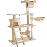 Tectake rascador para gatos, árbol rascador para gatos, parque de juegos para gatos con columnas de sisal, juguete para gatos con alfombrillas, muebles para gatos - details 1