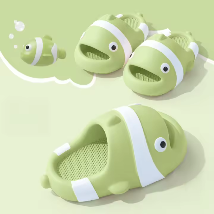 Zapatillas para niños, niñas de verano, familia de tres interiores, baño antideslizante y zapatillas frescas para bebés. - 1