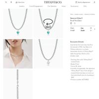 Regreso a ΤΙFFANY en oro rosa, cuentas con etiqueta de corazón grabada, etiqueta de plata de ley en un collar de cuentas - details 1