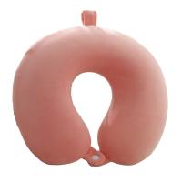 Almohada de Cuello de Algodón Sólido de Color Sólido Almohada en Forma de U con Memoria de Rebote Lento Ideal para Viajes en Coche y Siestas en Oficina - details 0