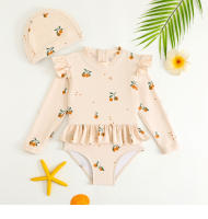Kangobaby # Mi vida suave #   Conjunto de 2 piezas de traje de baño para niñas con estampado fresco, traje de baño de verano para bebés, surf en la playa - details 5