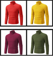 Suéter informal para hombre y mujer, jersey básico elástico de cuello alto, ajustado, cómodo, de punto, para primavera y otoño - details 8