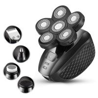 Afeitadora eléctrica 5 en 1, conjunto de aseo masculino, Maquinilla de afeitar para calvo recargable - details 0