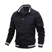 chaqueta sual con cuello levantado para hombre, abrigo deportivo, parabrisas, bomber impermeable, - details 2