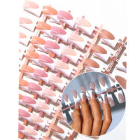 ARTAUG Set De 150 Uñas Postizas Cuadradas Blancas Y Rosas Con Tocón Corto Estilo Frances Para Verano Uñas Postizas Completas Para El Pie - details 3