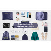 Bolsas organizadoras para maletas, 6 piezas, impermeables, incluye cubos de embalaje, 3 bolsas de compresión - details 0