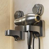 Soporte para secador de pelo con ventosa de plástico, colgador para secador de pelo reutilizable sin perforaciones, ahorro de espacio, montado en la pared, 2 uds. - details 7