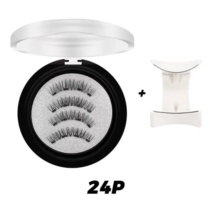 Pestañas False Magnéticas 3D Naturales Set de 4 Clips Magnéticos Reutilizables - 1