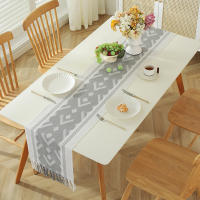 Mantel Moderno Geométrico Cubierta de Mesa de Algodón Ecológico Premium con Borlas Artesanales - details 5