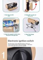 Caja plegable portátil para exteriores, estufa de gas integrada de butano de alta temperatura para acampar, accesorios para senderismo - details 15