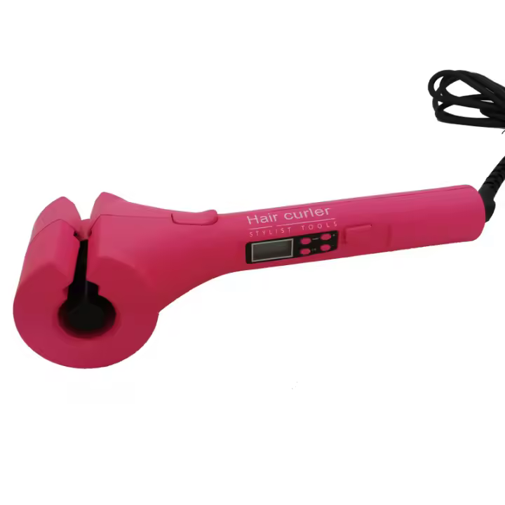 Nuevo rizador automático giratorio de 360 ​​grados, rizador LCD, herramienta eléctrica para peinar el cabello perezoso giratorio - 1