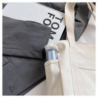 Bolso de mujer de lona de gran capacidad bolso de mano bolso de hombro estudiante universitario bolso versátil bolso de viaje multibolsillo - details 31
