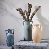 Jarrón de cerámica estilo Wabi sabi, sentido de alta gama, flores secas, maceteros, tarros de cerámica, accesorios para el hogar, adornos del - details 4