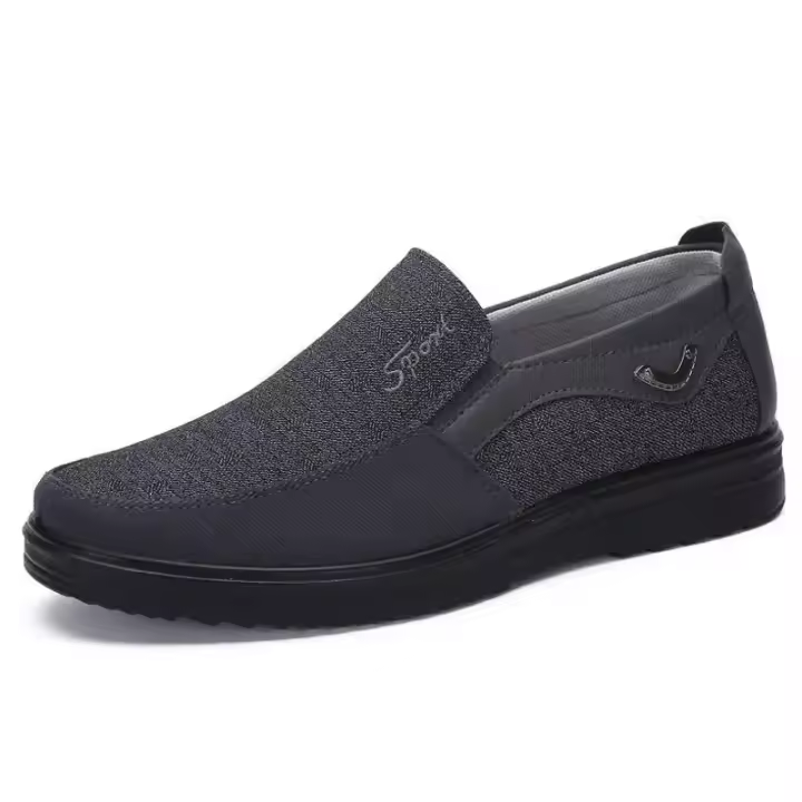 Zapatos Transpirables para Hombre de Talla 50 Zapatos Planos de Lona sin Cordones de Antigua Pekín a la Moda Zapatillas de Trabajo - 1