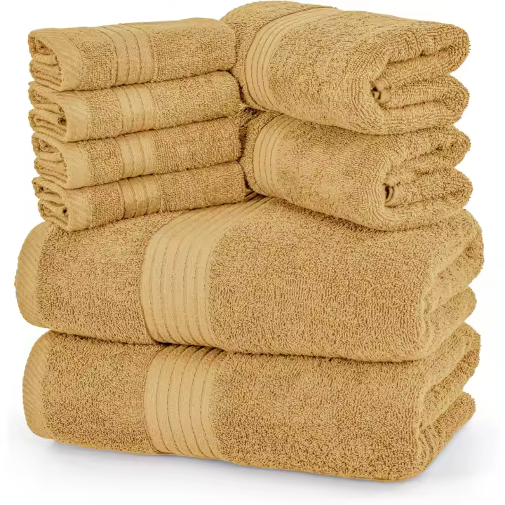 Utopia Towels - Juego de Toallas de 8 Piezas de 700 gsm; 2 Toallas de baño, 2 Toallas de Mano y 4 Toallas de Ducha - Algodón - Lavable a máquina, Calidad de Hotel (Gris) - 1