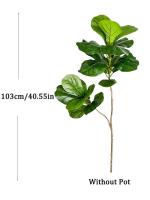 Árbol de Figo Artificial Grande 70-135cm con Ramas de Plantas de Goma Falsa - details 5